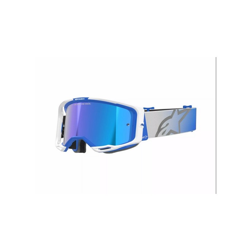 Masque Alpinestars Vision 8 Corp Noir/Blanc|Bleus Ècran Miroir
