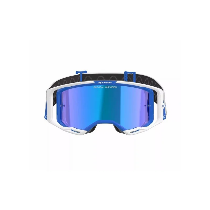Masque Alpinestars Vision 8 Corp Noir/Blanc|Bleus Ècran Miroir