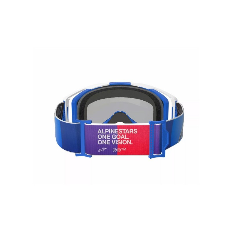 Masque Alpinestars Vision 8 Corp Noir/Blanc|Bleus Ècran Miroir