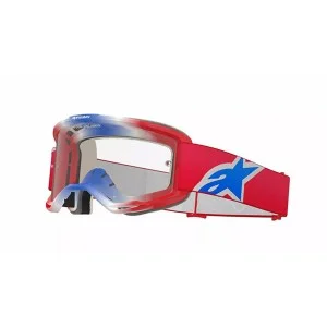 Alpinestars Vision 8 Corp MX-Brille Rot/Weiß | Klare Linse