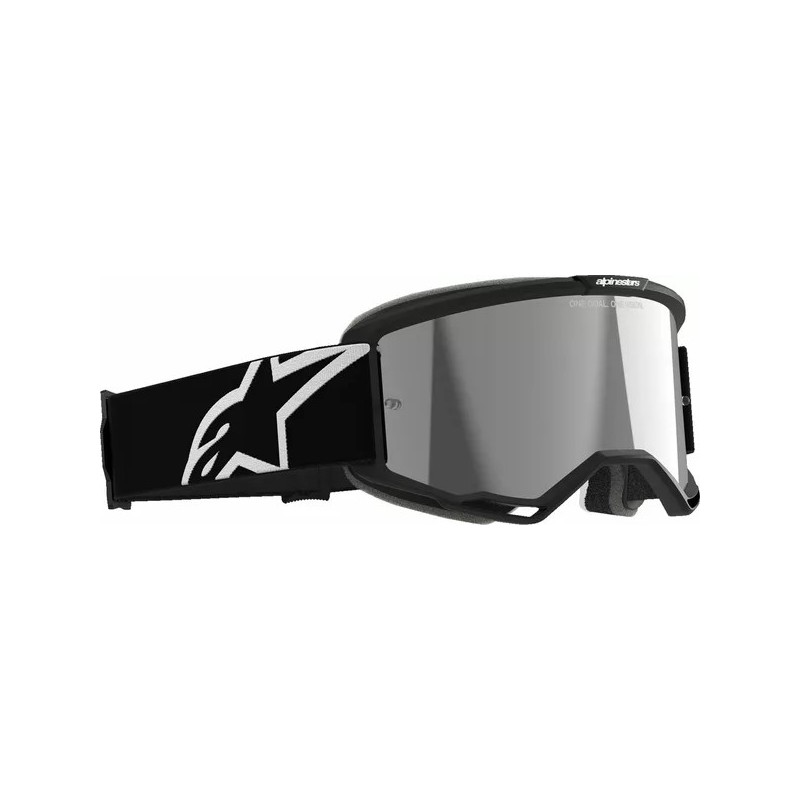 Maschera Alpinestars Vision 5 Corp Nero | Lente Silver a Specchio