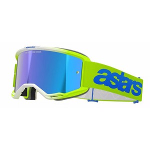 Maschera Alpinestars Vision 5 Blaze Giallo Fluo | Lente Blu a Specchio