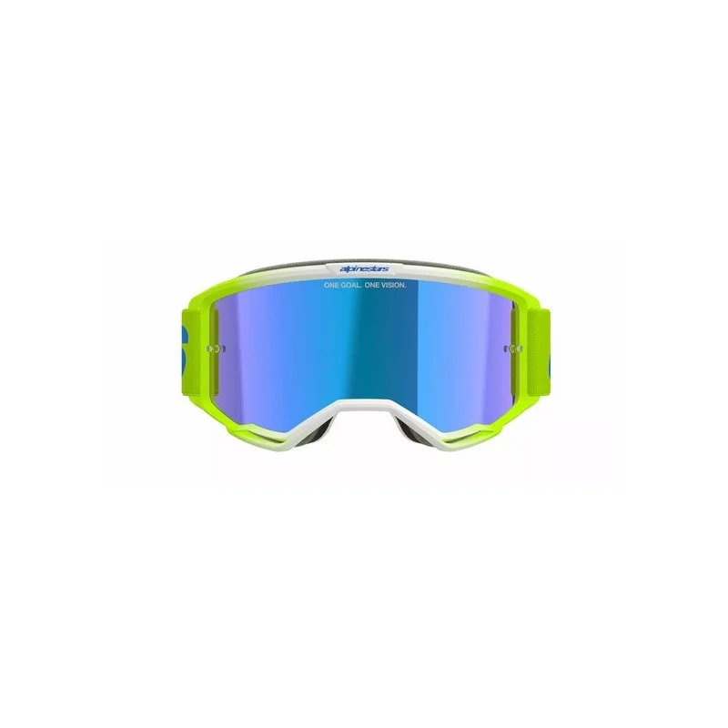 Alpinestars Vision 5 Blaze MX-Brille Fluo Gelb | Blaue Spiegellinse