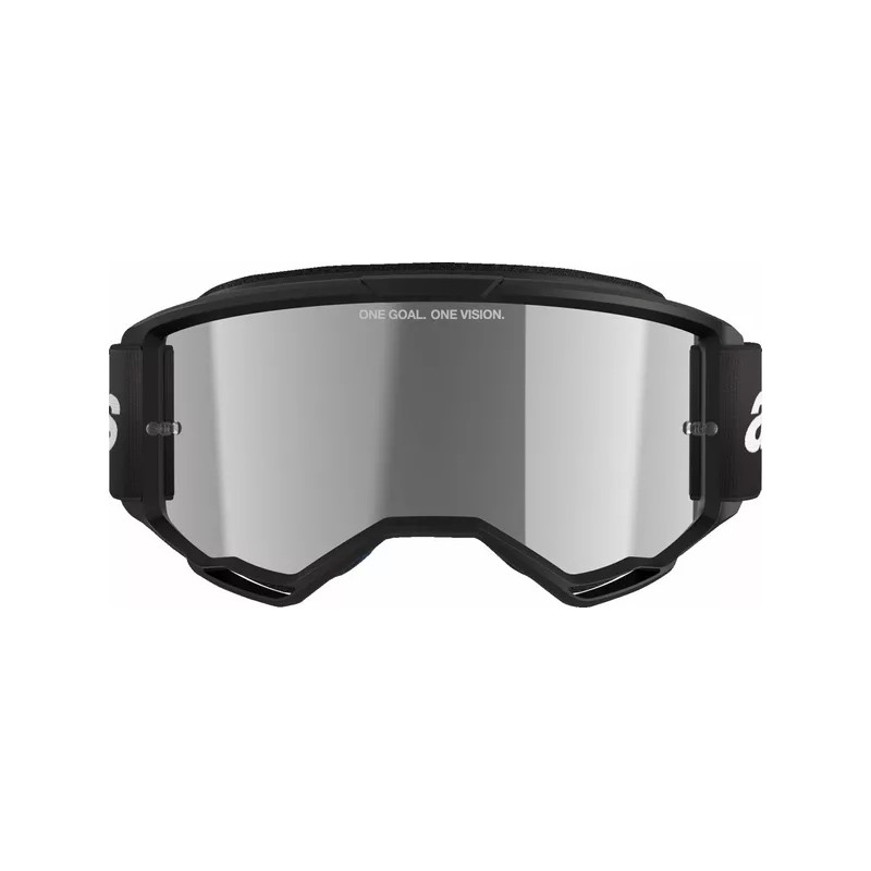 Masque Alpinestars Vision 3 Wordmark Noir | Lentille miroir argentée
