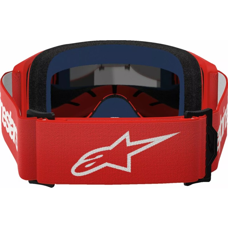 Masque Alpinestars Vision 3 Wordmark Rouge|Lentille miroir argentée
