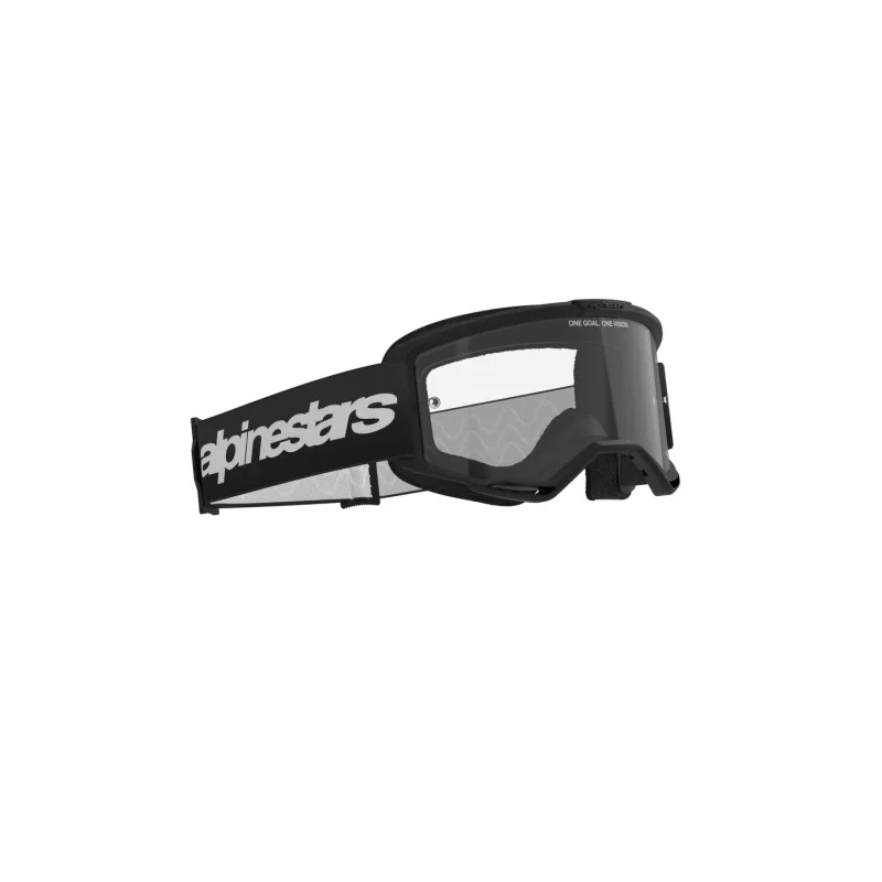 Maschera Mx Alpinestars Vision 3 Wordmark Nero | Lente Clear