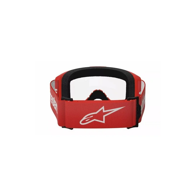 Masque Mx Alpinestars Vision 3 Wordmark Rouge|Lentille trasparente