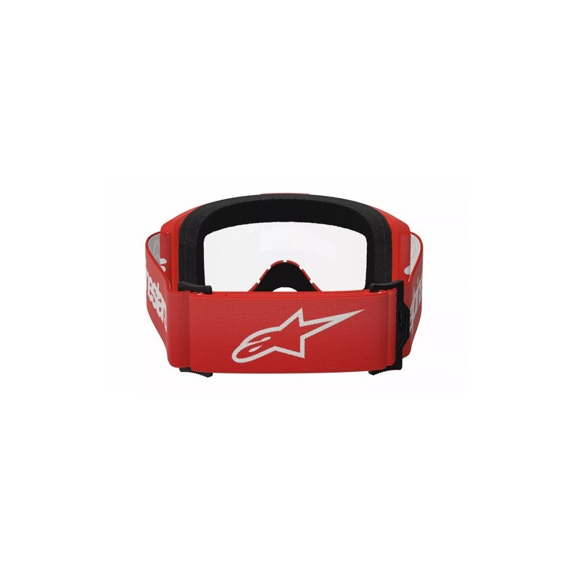 Masque Mx Alpinestars Vision 3 Wordmark Rouge|Lentille trasparente