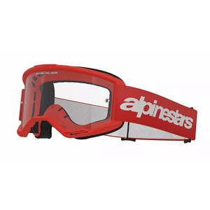 Masque Mx Alpinestars Vision 3 Wordmark Rouge|Lentille trasparente