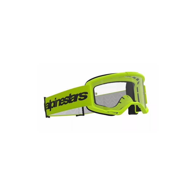 Masque Alpinestars Vision 3 Wordmark Jaune Fluo|Lentille trasparente