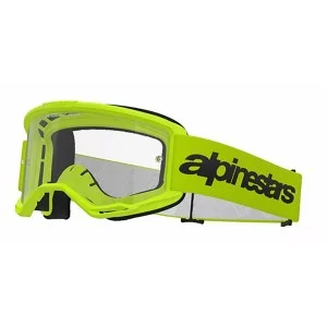 Maschera Mx Alpinestars Vision 3 Wordmark Giallo Fluo | Lente Clear