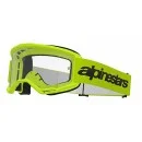 Masque Alpinestars Vision 3 Wordmark Jaune Fluo|Lentille trasparente
