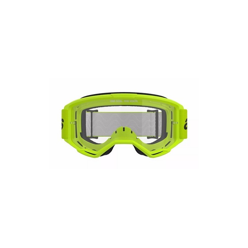 Masque Alpinestars Vision 3 Wordmark Jaune Fluo|Lentille trasparente