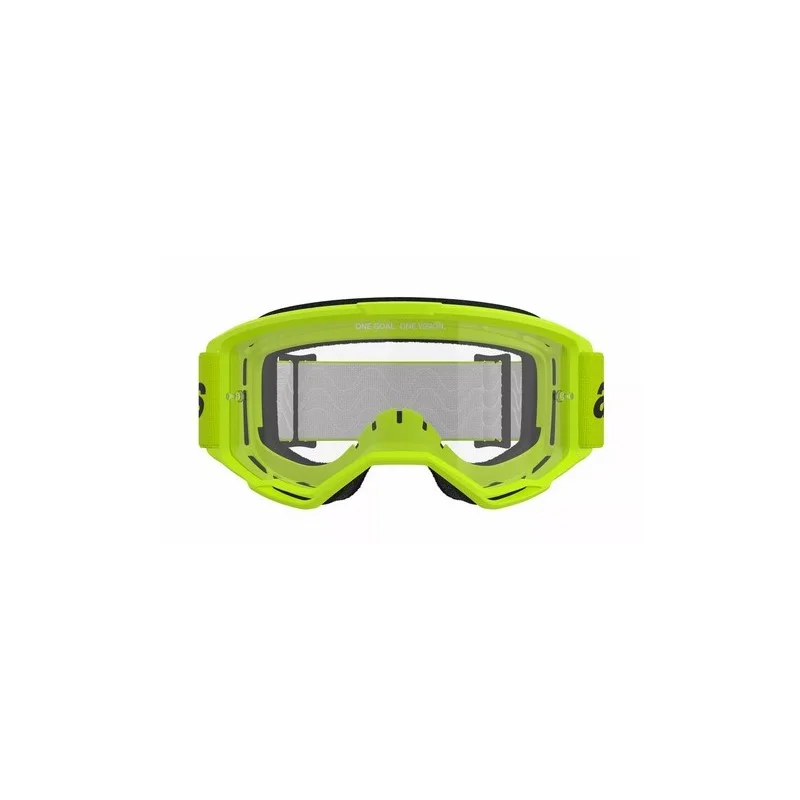 Masque Alpinestars Vision 3 Wordmark Jaune Fluo|Lentille trasparente