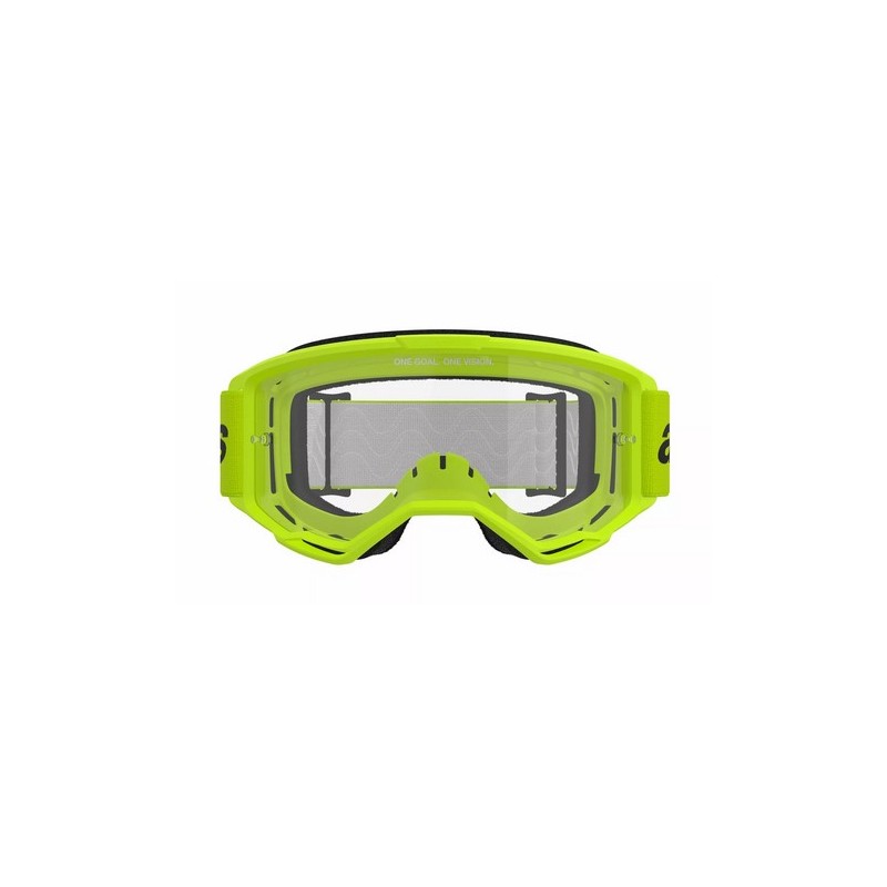 Masque Alpinestars Vision 3 Wordmark Jaune Fluo|Lentille trasparente
