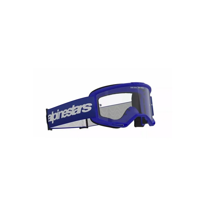Masque Alpinestars Vision 3 Wordmark Bleu|Lentille trasparente