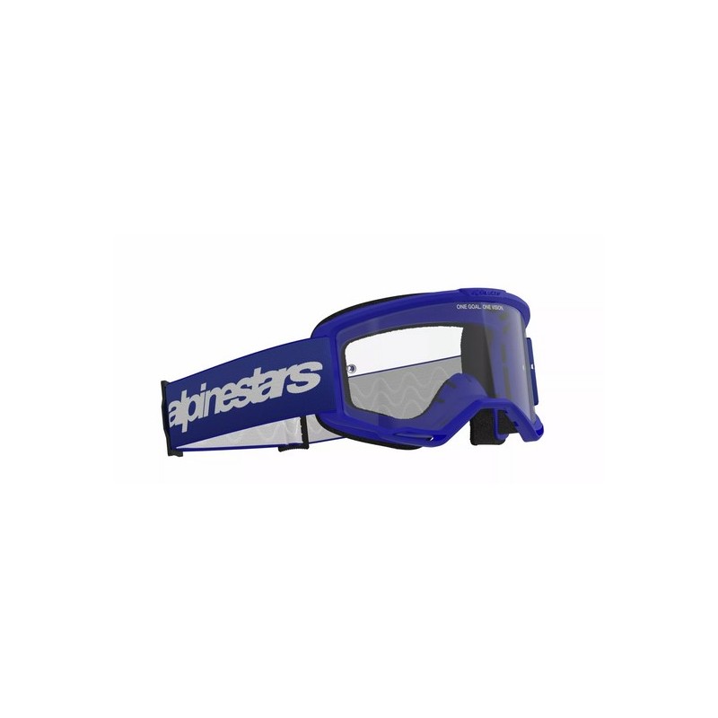 Masque Alpinestars Vision 3 Wordmark Bleu|Lentille trasparente