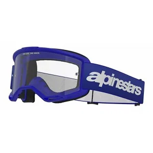 Alpinestars Vision 3 Wordmark MX-Brille Blau|Transparente Linse