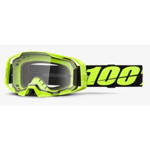 Maschera 100% ARmatic Nero Giallo Fluo | Lente Clear