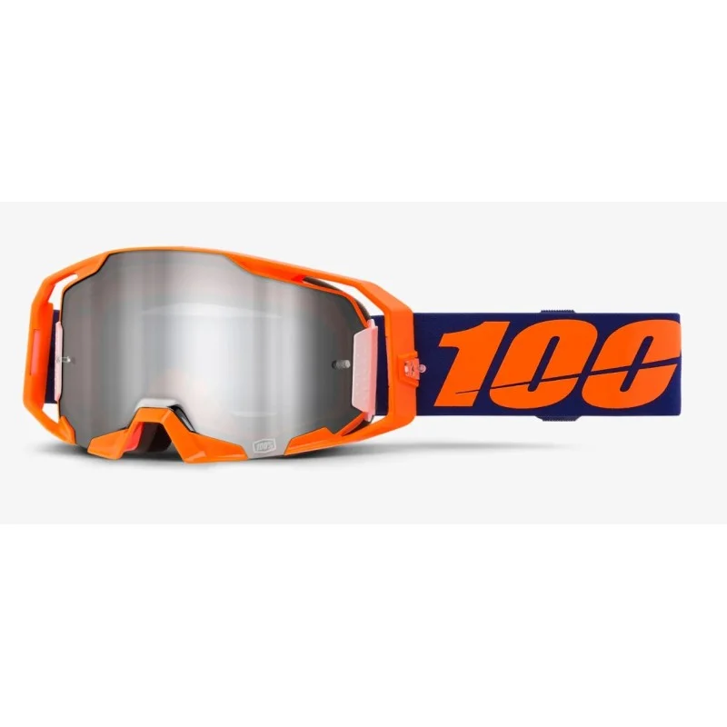 100% Masque ARmatic Orange Fluo | Lentille miroir argentés