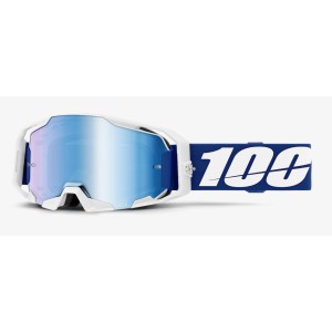 100% Goggle ARmatic White | Blue Mirror Lens