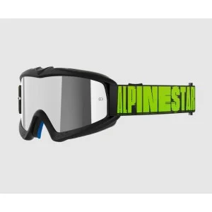 Alpinestar Vision Hollow Schutzbrille für Jungen Carcoal Fluo Gelb | Mirror Linse