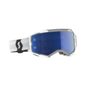 Maschera occhiale Mx Scott Fury White | Lente Blu a specchio