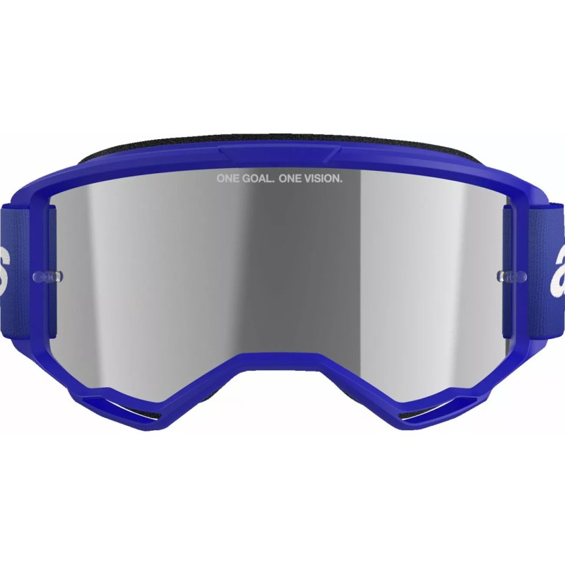 Masque Alpinestars Vision 3 Wordmark Bleu|Lentille miroir argentée