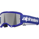 Masque Alpinestars Vision 3 Wordmark Bleu|Lentille miroir argentée
