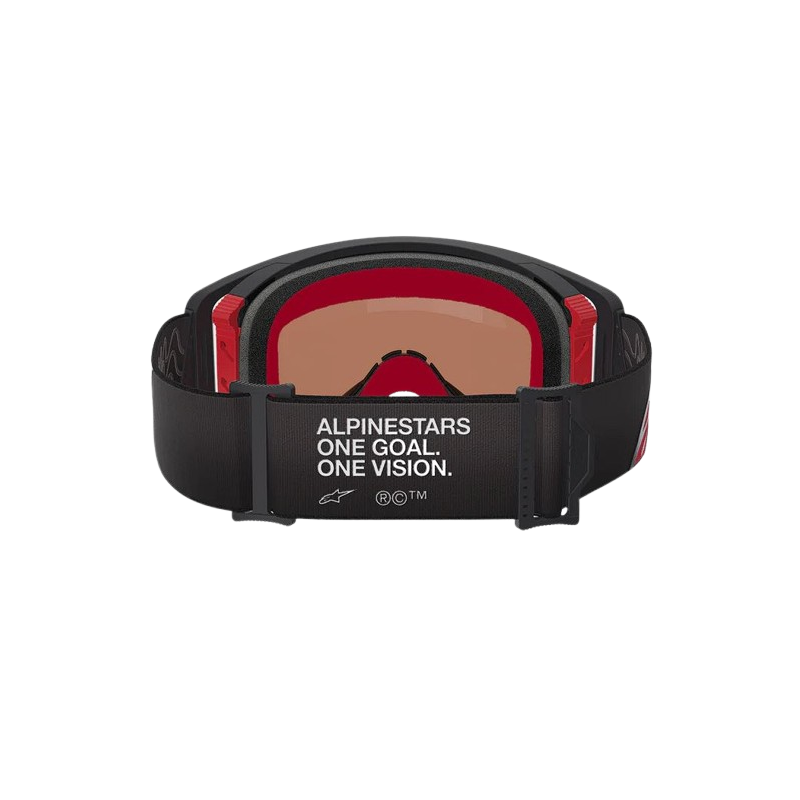 Motocross Masque Alpinestars Supertech Corp Noir Rouge Lentille miroir