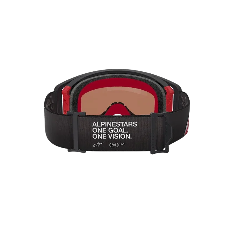 Mx Goggle Alpinestars Supertech Corp Absolute Vision Black Red mirror lens