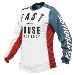 Jersey Fasthouse Grindhouse 24.2 Anthem white/teal