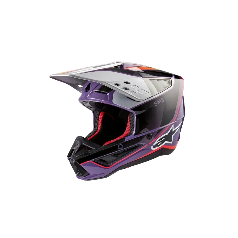 casque Alpinestars SM5 SAIL Violet/Black/Silver Gloss