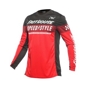 Jugend Jersey Fasthouse Grindhouse 24.2 Akin schwarz/rot