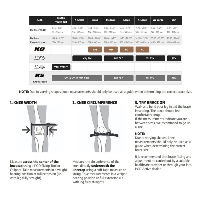 POD K8 3.0 Carbon Knee Brace Blanc