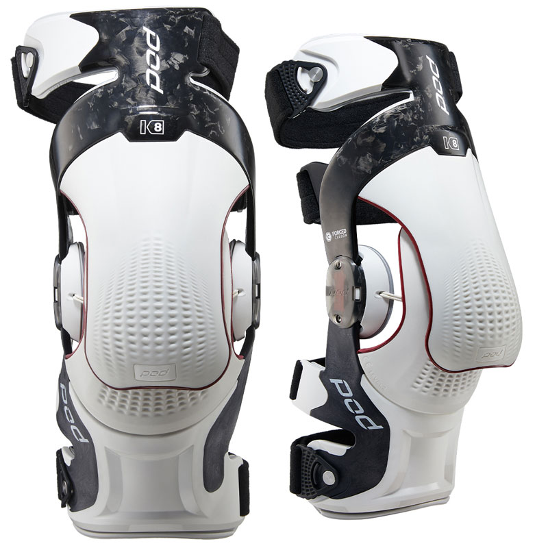 POD K8 3.0 Carbon Knee Brace (Pair) White