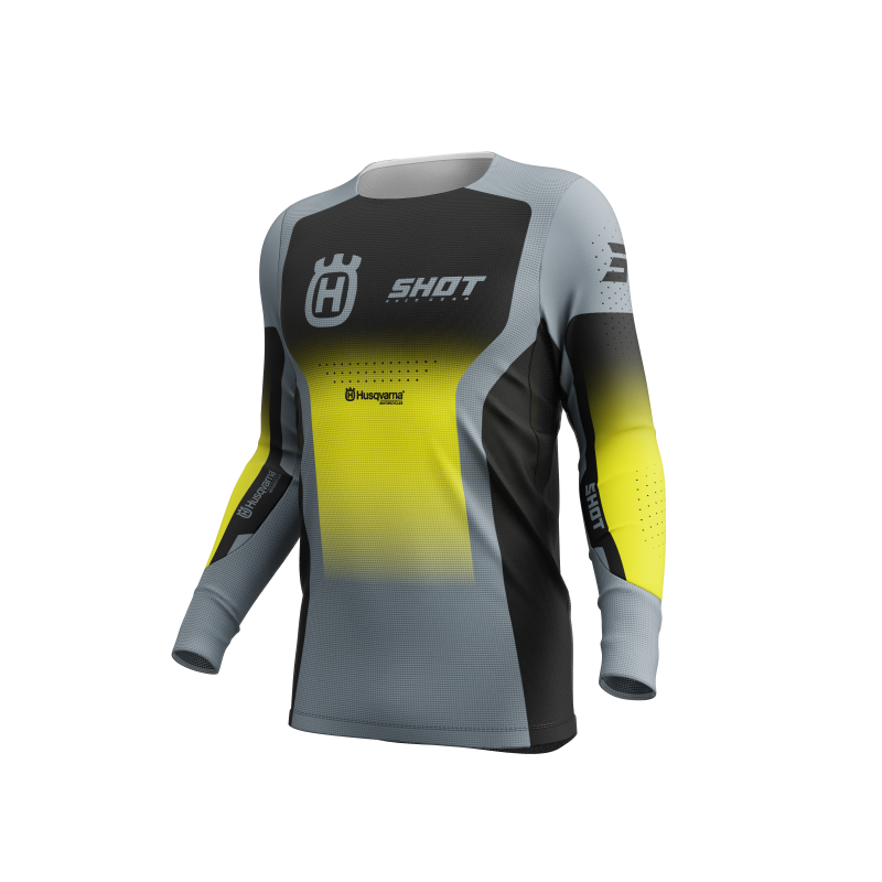 Maglia Shot Aerolite Husqvarna Nera Grigia 2025