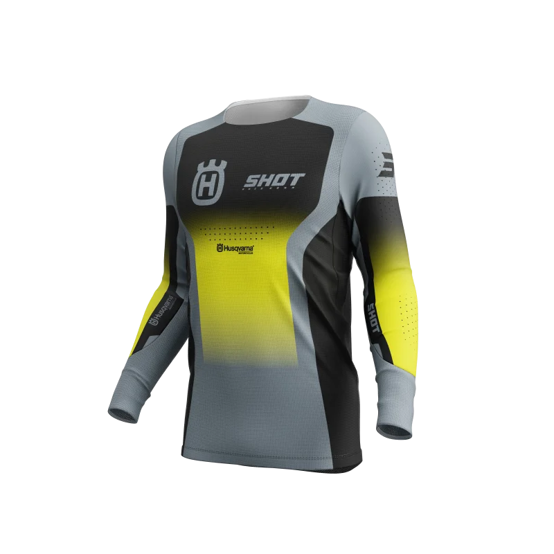 Maillot Shot Aerolite Husqvarna 2025 Noir Gris