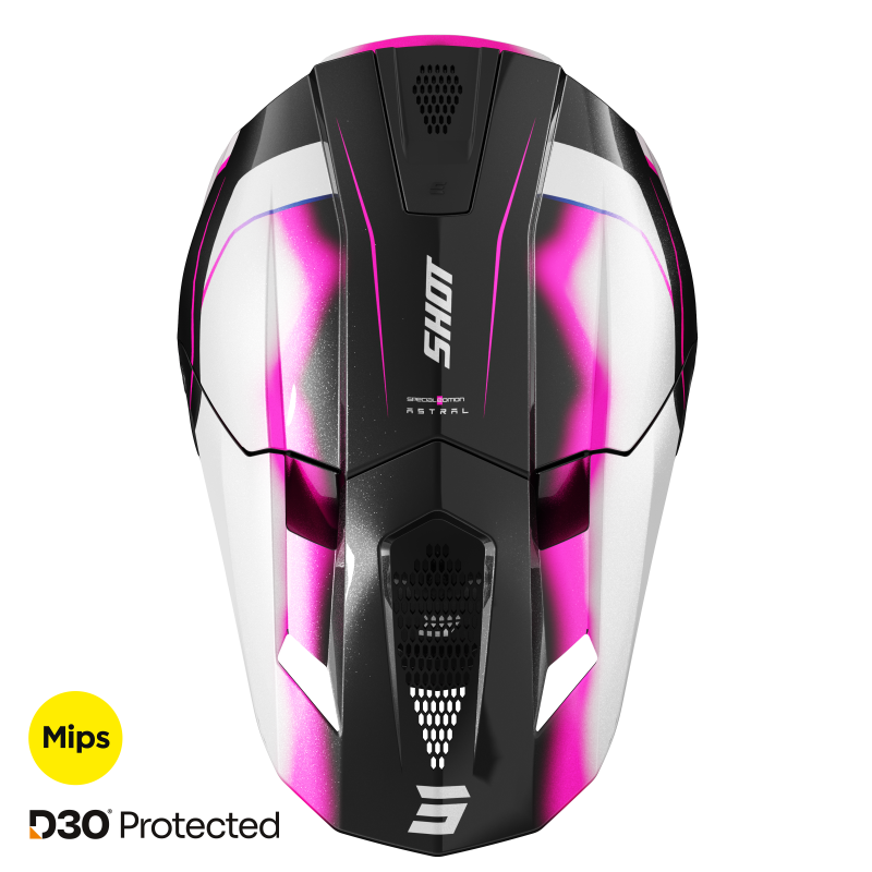 Helm Shot Lite Astral Blau Rosa Perlmutt