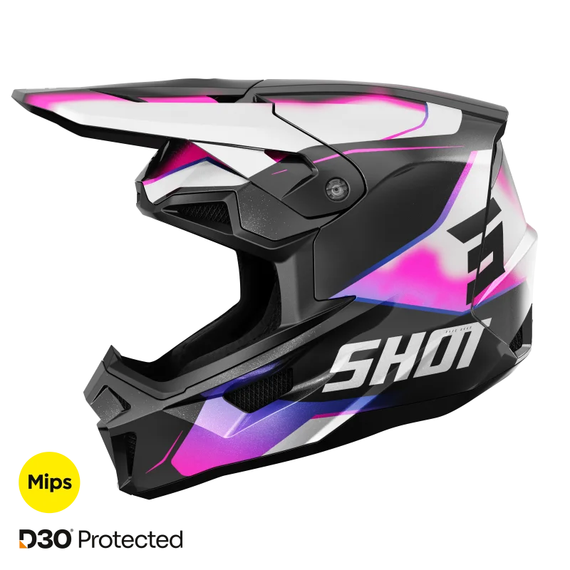 Casco Shot Lite Astral Blu Rosa Perlato