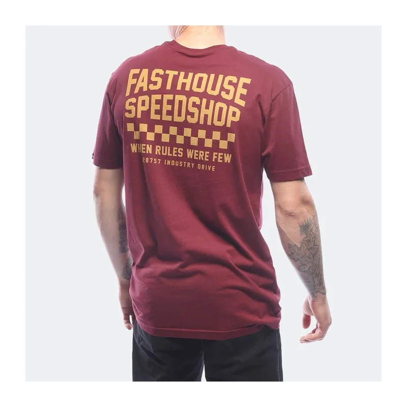 Fasthouse Chalet SS maroon T-shirt