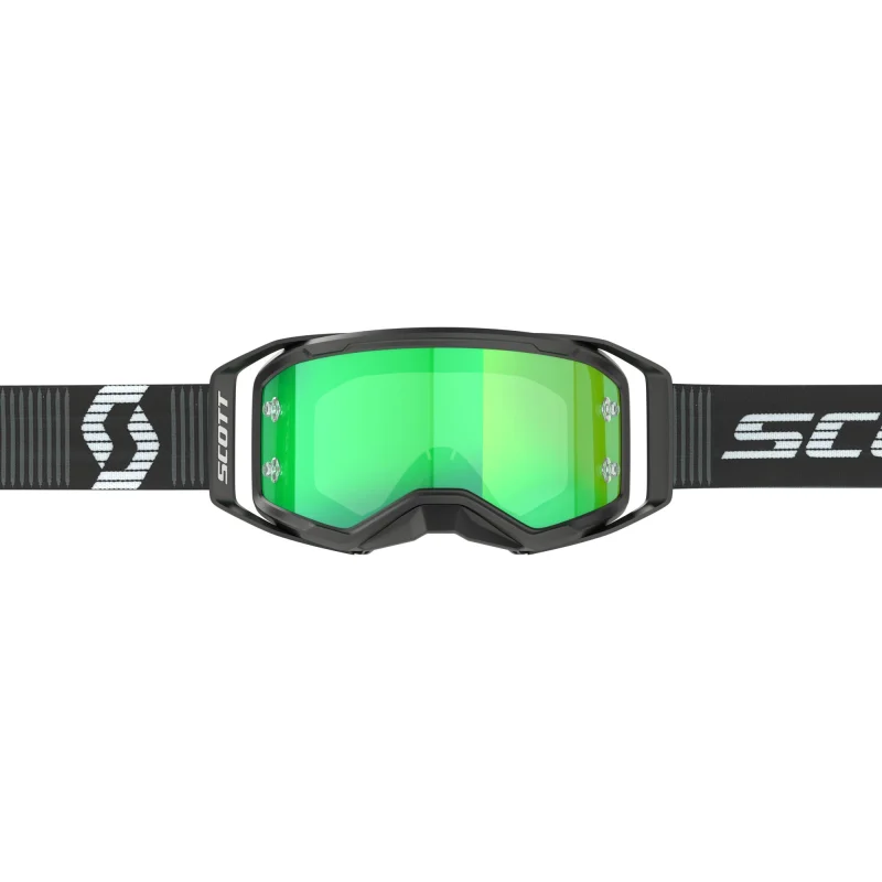 Maschera Scott Prospect 2.0 Nero Bianco | Lente Verde Chromo Works