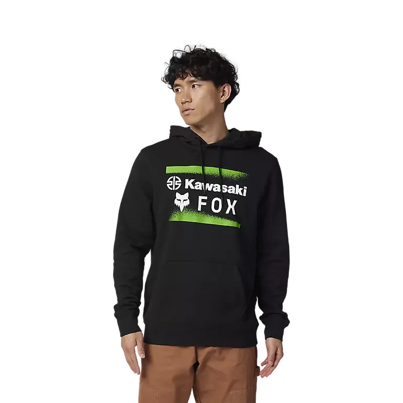 Felpa con cappuccio Fox x Kawasaki Nera