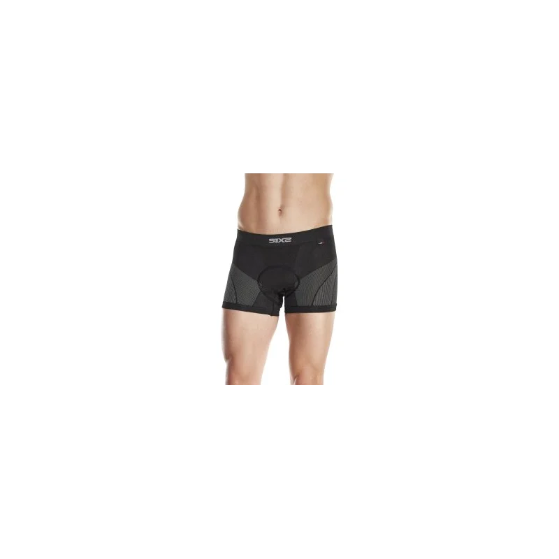 Boxer Intimo Sportivo 4 Stagioni con Agile Pad SIXS Nero Carbonio