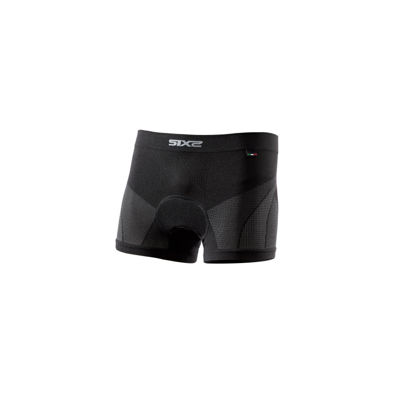 Boxer Underwear 4 Seasons with Agile pad SIXS Black Carbon