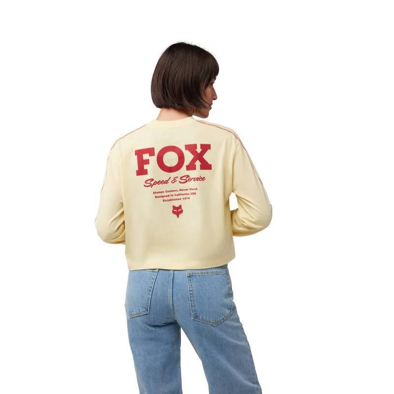 T-shirt Woman Fox Speed & Service LS Pale Yellow