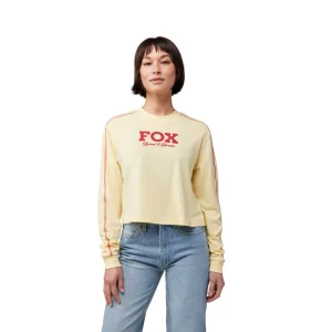 T-shirt Donna Fox corta a maniche lunghe Speed & Service Pale Yellow