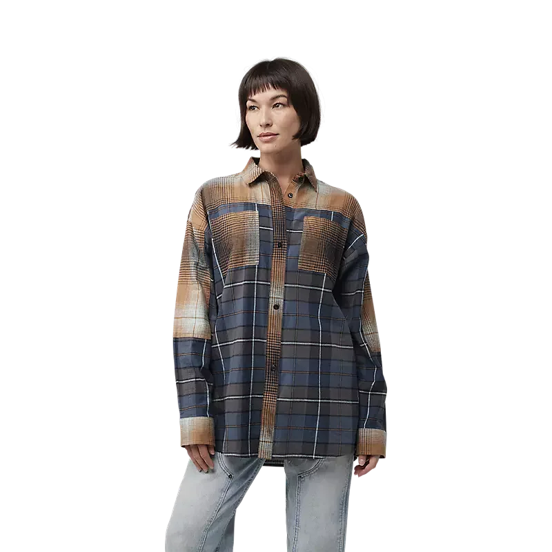 Chemise en flanelle Fox Oversized Femme