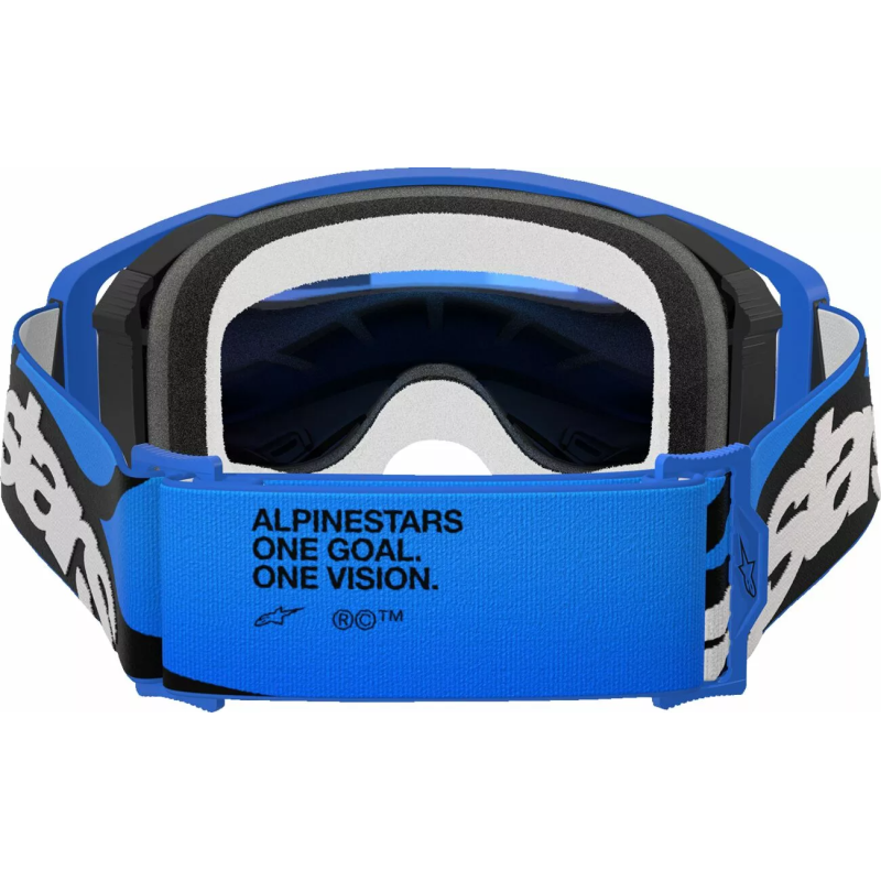 Maschera Motocross Alpinestars Supertech Stream Blue lente Mirror