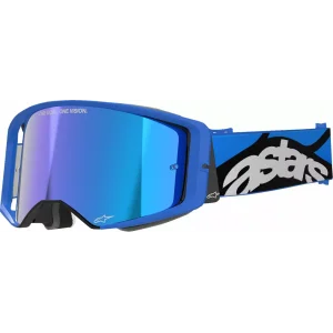 Mx Crossbrille Alpinestars Supertech Stream Blau Spiegellinse